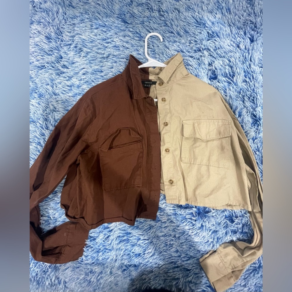 Half and Half Button Up